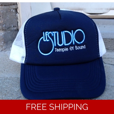 Le Studio Baseball Hat Navy Blue Mech W & B Front Logo TOS